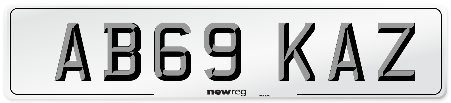 AB69 KAZ Number Plate from New Reg
